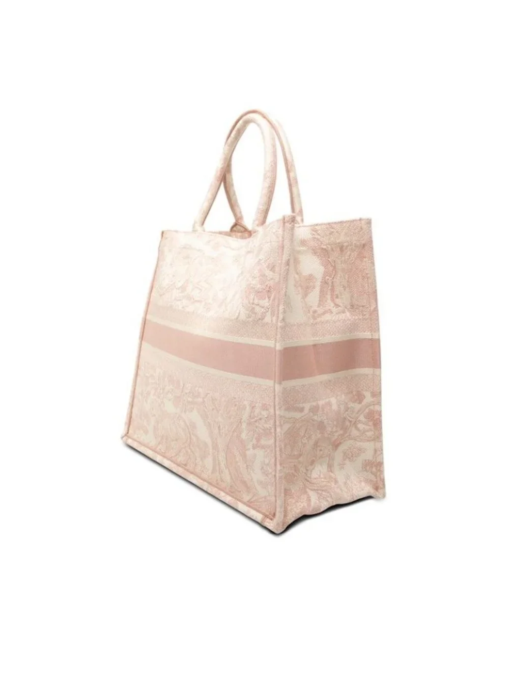 Dior Toile de Jouy Reverse Embroidery Book Tote Pink Canvas - Picture 2 of 6